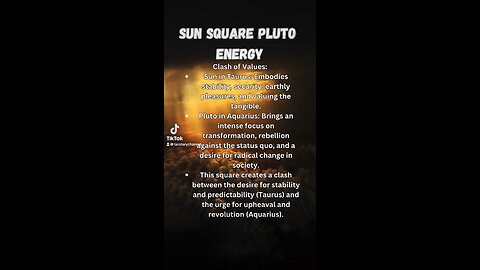 Sun in Taurus squares Pluto in Aquarius Astrology themes- all signs #astrology #allsigns #tarotary