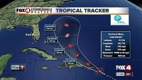 Hurricane Maria a Dangerous Category 5 Heading Toward Puerto Rico