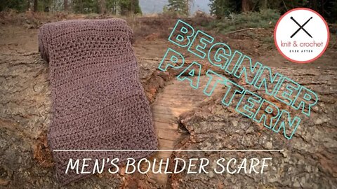 Men’s Boulder Crochet Scarf Free Beginner Pattern Workshop