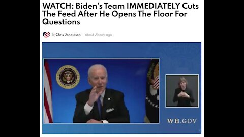 Biden’s Team IMMEDIATELY Cuts The Feed After He Opens The Floor For Questions