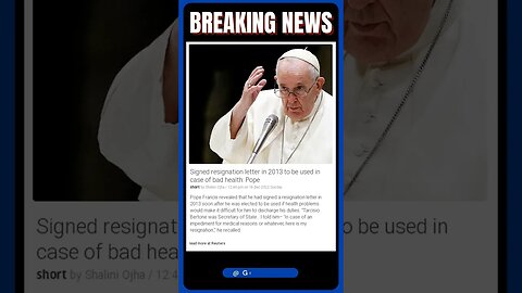 Pope Benedict XVI Resigns After Facing Bad Health: His Signed Resignation Letter From 2013 #news