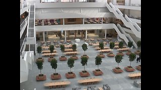 Inside the new 477,000-square-foot Samson Pavilion on Cleveland Clinic and Case Western Reserve's Health Education Campus