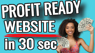 MAKE MONEY ONLINE 2021 BUILD A PROFIT READY WEBSITE in 30 SEC PLUS FREE Affiliate Marketing Course