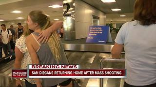 San Diegans who witnessed shooting return home