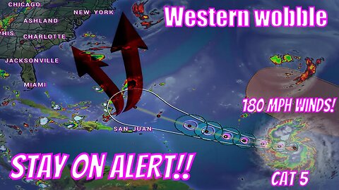 Hurricane Lee Just Got Worse! 180 mph Winds Cat 5 Tracking West! - The WeatherMan Plus