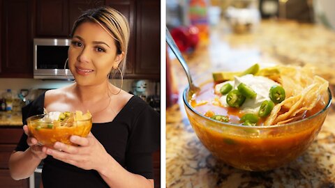 How to make Brown Butter Chicken Taco Soup in 15 minutes