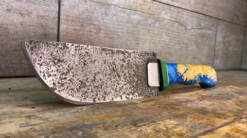 Awesome Restoration of a Huge Hunting Knife. The Most Incredible Handle!