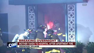 Fire damages Redwood Village apartment building