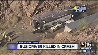 Bus driver killed in crash near Quartzsite