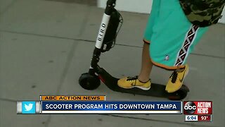 Electric scooter program hits downtown Tampa