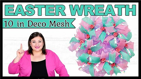 💗 Deco Mesh Rose Wreath Tutorial