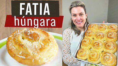 Fatia Húngara: Aprenda a fazer o pão de coco recheado - massa muito fofinha e molhadinha