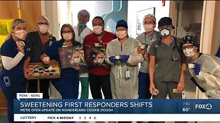 Wonderland Cookie Dough donates more than a thousand treats to healthcare workers