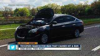 Troopers search for man that caused hit and run