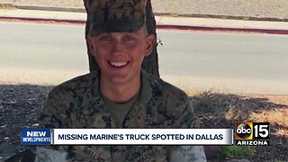 Missing Arizona marine's truck spotted in Texas