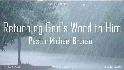 Returning God's Word to Him