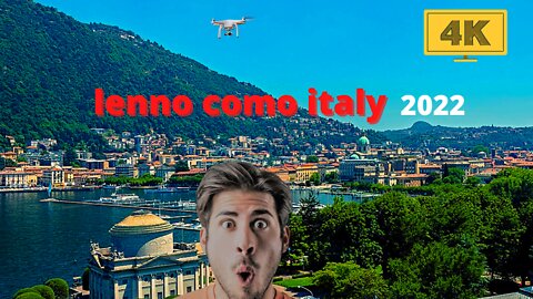 lenno-como lake(italy 2022) amazing view by drone .