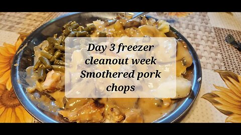 Day 3 Freezer cleanout Smothered Pork Chops #porkchops
