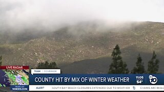 San Diego County hit by mix of winter weather