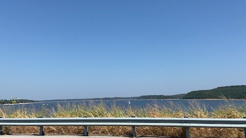 Beautiful drive on the lake