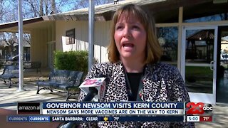 Gov. Newsom visits Kern County, says more vaccines are on the way