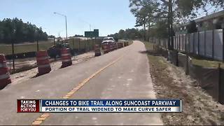 Dangerous curve on Suncoast Trail is being fixed