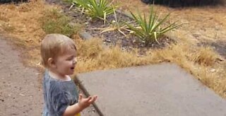 Little boy sees rain for first time and loves it!