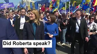 Moldova President Maia Sandu & MEP Roberta Metsola Rally for EU Integration