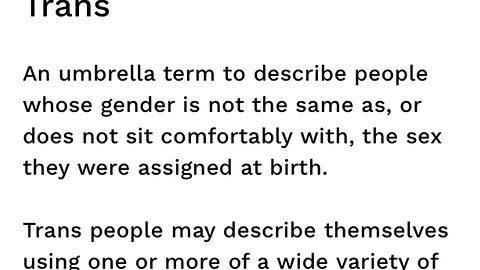 When we talk about trans. It is important to understand it is an umbrella term