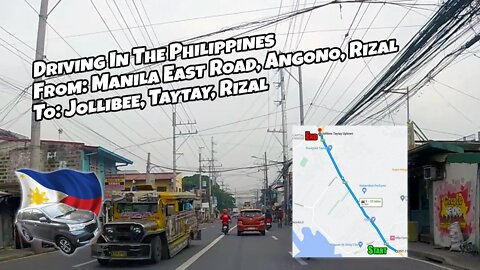 Driving Manila East Road, Angono to Jollibee, Taytay Rizal Philippines