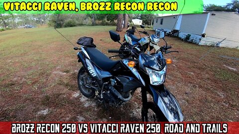 Vitacci Raven 250 VS Peacesprts Brozz Recon 250. Sandy Power lines, railroad tracks and pavement.