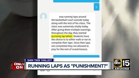 San Tan Valley first graders punished by running laps outside