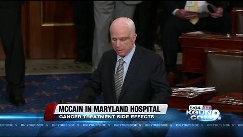 Senator John McCain receiving treatment at Walter Reed Medical Center