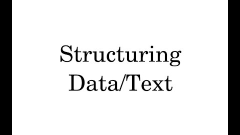 Structuring Data and Text Inline