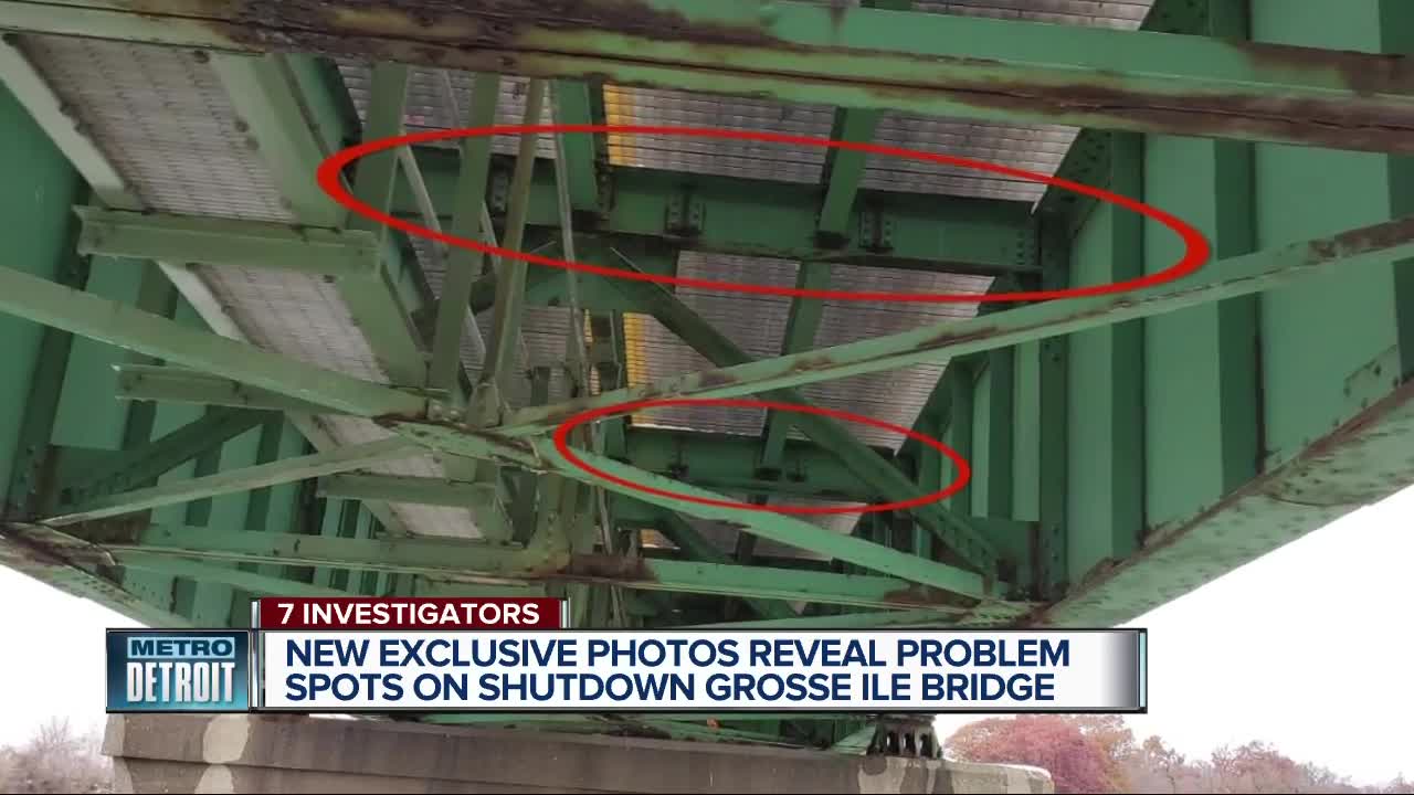 Exclusive new photos reveal problem spots on shutdown Grosse Ile bridge