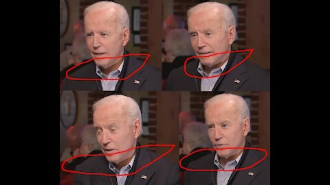 Mira su cuello, se le nota la máscara de látex al “actor Biden”