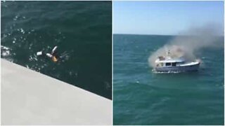 Le bateau de cette famille prend feu en haute mer