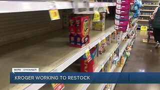 Kroger says it's working to restock shelves