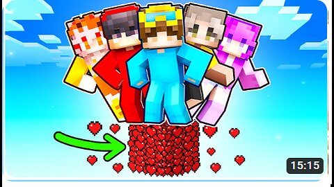 Minecraft But We’re On ONE HEART BLOCK!