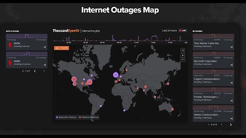 Live Stream Global Telemetry Map Internet Outages