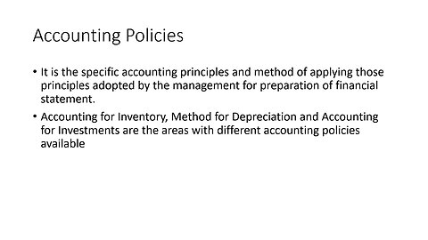 Accounting Policies