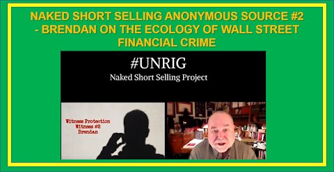 NAKED SHORT SELLING ANONYMOUS SOURCE #2 - BRENDAN ON THE ECOLOGY OF WALL STREET FINANCIAL CRIME