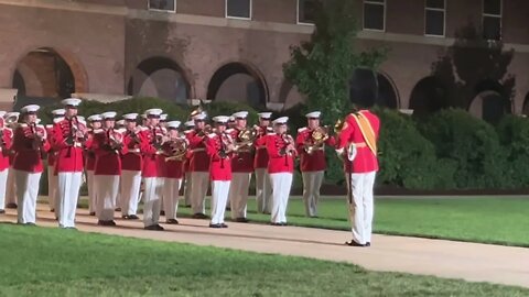 The President’s Own U.S. Marine Band Marine Band performs at the Friday evening parade