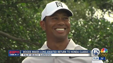 Tiger Woods makes long-awaited return to Honda Classic