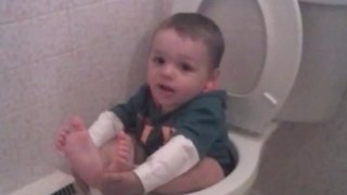 Toddler Boy Gets Stuck In Toilet Bowl