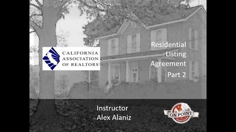9 Residential Listing Agreement Part 2 of 3 12/15/21
