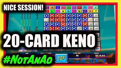 $.10 Multicard KENO 5-Spot Win! #NotAnAd