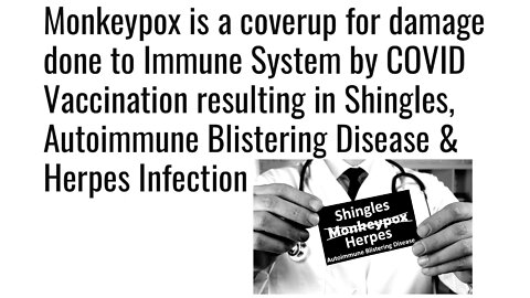 NEW CLAIM: MONKEY POX IS ACTUALLY COVID-POX. IT’S JUST A COVER UP. | 10.06.2022