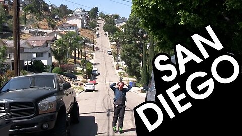 DOWNHILL SKATING THE LINO'S BACKBONE HILL IN SAN DIEGO