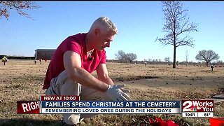 tulsans at the cemetery on Christmas